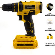 Aren-Je 24V Darbeli Çift Bataryalı Vidalama & Sarjlı Matkap
