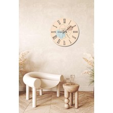 Bymelekoğlu Minimalist Tasarım Mdf Uv Baskı Duvar Saati 40 Mds-04