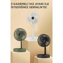 Hk Tech Katlanabilir Masaüstü Taşınabilir Şarjlı Fan Mini Vantilatör
