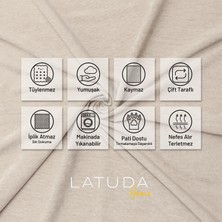 Latuda Concept Kaymaz Koltuk Örtüsü Çift Taraflı Mikrofiber Şönil 175X350 cm XLARGE- Kil – Kedi Köpek ve Çocuk Dostu