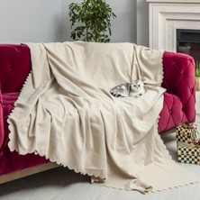 Latuda Home Kaymaz Koltuk Örtüsü Çift Taraflı Mikrofiber Şönil 175X350 cm XL- Krem – Kedi Köpek ve Çocuk Dostu