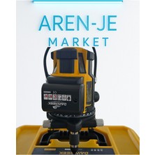 Aren-Je Dawreek LM-X12 5 Çizgi 1 Nokta Lazer Terazi – Otomatik Dengeleme, Tripod Uyumlu