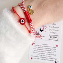 Venüs Design Marteniçka  Kalpli Nazar Bileklik