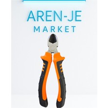Aren-Je Yalıtımlı Yan Keski Pense – Elektrikçi Tipi, Ergonomik Tutma Saplı
