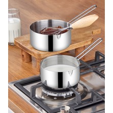 Çelik 2 Li Kaçerola Sosluk Sütlük 14CM-16CM