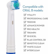 Kyver Precision Clean 4’lü Oral-B Uyumlu Diş Fırçası Yedek Başlığı