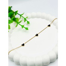 Mini Kalpli Halhal (Siyah)