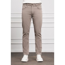  Erkek Bej Mevsimlik Pamuk 5 Cep Dynamic Fit Jean Pantolon