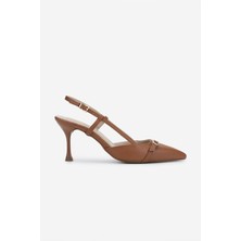 Valmenti Kadın Vegan Taba Topuklu Ayakkabı 932 3961 Bn Ayk Y25 Taba Cılt