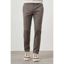  Erkek Haki Yazlık Pamuk Yan Cep Slim Fit Chino Pantolon