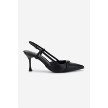 Valmenti Kadın Vegan Siyah Topuklu Ayakkabı 932 3961 Bn Ayk Y25 Sıyah Cılt