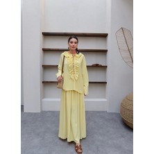 Yaka Fırfır Bağlamalı Takım