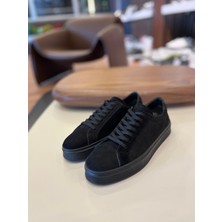 4226 Siyah Nubuk Hakiki Deri Erkek Sneakers
