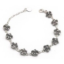 Kişniş Bereket Model 925 Ayar Gümüş Telkari Kadın Bileklik 201024118