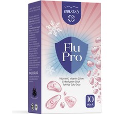 Erbatab Flu-Pro Vitamin C Vitamin D3  Çinko ve Karamürver Ekstresi 10 Stick