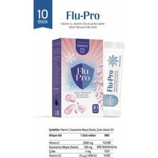 Erbatab Flu-Pro Vitamin C Vitamin D3  Çinko ve Karamürver Ekstresi 10 Stick