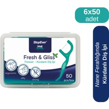 Stopever Well Tooth -  Fresh & Gliss - Kürdanlı Diş Ipi Kutu  6'lı