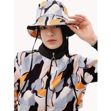 Desenli Bucket Şapka RŞ-113 Pera Çiçek Siyah