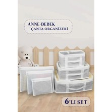Melek Store  Bavul Içi Düzenleyici Valiz  Organizer 6 Lı Set - Çizgili