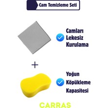 Carras Auto Cam Temizleme Seti ( Oto Cam Bezi 50X70 Cm+ Oto Sünger)
