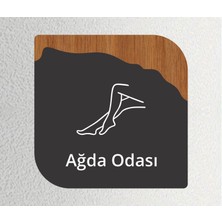 Ofis -Kapı Isimliği, Yönlendirme Levhası 16X16CM Antrasit - Ceviz - Ağda Odası