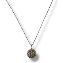 Gri Detaylı Zarif Sembollü Bijuteri Kolye