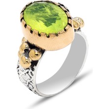 Paraiba Taşlı El Işi Otantik Gümüş Kadın Yüzük 201024138