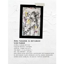 Tiwo Dijital El Boyaması Standart Beyaz T-Shirt
