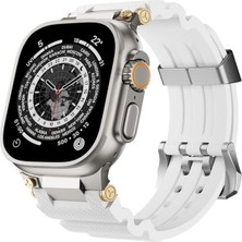 Alstrap Apple Watch Ultra 10 9 8 7 6 Uyumlu 49MM 46MM 45MM 44MM Metal Girişli Kauçuk Kordon Kayış