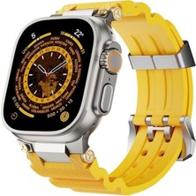 Alstrap Apple Watch Ultra 10 9 8 7 6 Uyumlu 49MM 46MM 45MM 44MM Metal Girişli Kauçuk Kordon Kayış