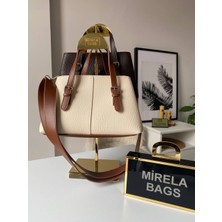 Mirela Plus Vizon-Taba Kemer Detaylı Kadın El Veomuz Çantası