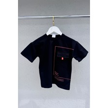 %100 Cotton Erkek Çocuk Tişört -Günlük Stile Renk Kat! Cepli Bordo Çocuk Tişörtü