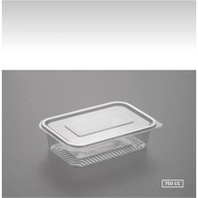 Plastik Sızdırmaz Kap 750 gr cc Kullan At Tek Kullanımlık Kapaklı Kase 25 Adet