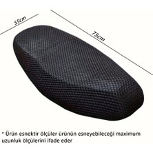 Glanz File Sele Kılıfı 3D Scooter Motosiklet L Beden Koltuk Sele Filesi