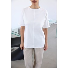 Önden Dikişli Bisiklet Yaka Tshirt