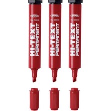 Hı-Text Kesik Uçlu Markör Permanent Kalem 3 Adet Koli ve Kaligrafi Kalemi