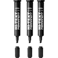 Hı-Text Kesik Uçlu Markör Permanent Kalem 3 Adet Koli ve Kaligrafi Kalemi