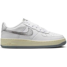 Nike Air Force 1 Lv8 3 Leather Unisex Sneaker Swoosh Hakiki Deri Günlük Spor Ayakkabı Beyaz