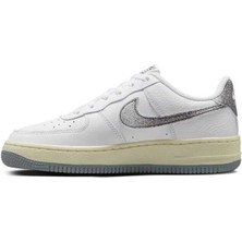 Nike Air Force 1 Lv8 3 Leather Unisex Sneaker Swoosh Hakiki Deri Günlük Spor Ayakkabı Beyaz