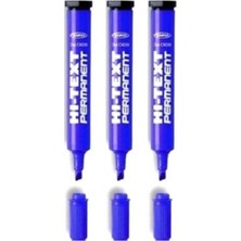 Hı-Text Kesik Uçlu Markör Permanent Kalem 3 Adet Koli ve Kaligrafi Kalemi