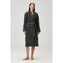Barine Bukle Unisex Şalyaka Bornoz Antrasit