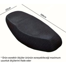 Glanz File Sele Kılıfı 3D Scooter Motosiklet Xxl Beden Koltuk Sele Filesi