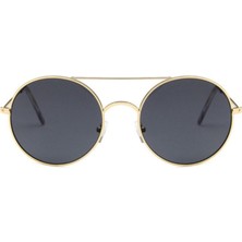 Toz Vintage Yondro Siyah Yuvarlak Vintage Retro Güneş Gözlüğü