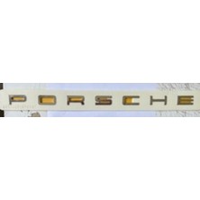 Porsche Uyumlu Yazı Porsche 2.1*30.5 cm Krom