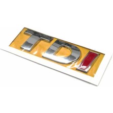 Tdı Yazısı Tek Kırmızı Uyumlu Volkswagen Seat Skoda Audi Orijinal