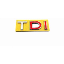 Volkswagen Uyumlu Tdı Bagaj Yazısı Dı Kırmızı 53MM-17MM