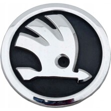 Skoda Roomster Arka Bagaj Arma Amblem 5J0853621A 80 mm 2011-2015 Model Arası Araçlara Uyumlu