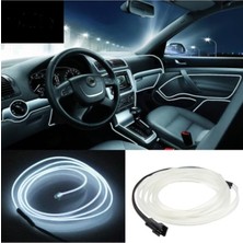 Techmaster Araç Içi Torpido Şerit Ledi Renkli Ip Neon LED 5 Metre Beyaz