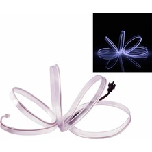 Techmaster Araç Içi Torpido Şerit Ledi Renkli Ip Neon LED 5 Metre Beyaz