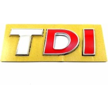 Volkswagen Uyumlu Tdı Bagaj Yazısı Dı Kırmızı 75MM-25MM